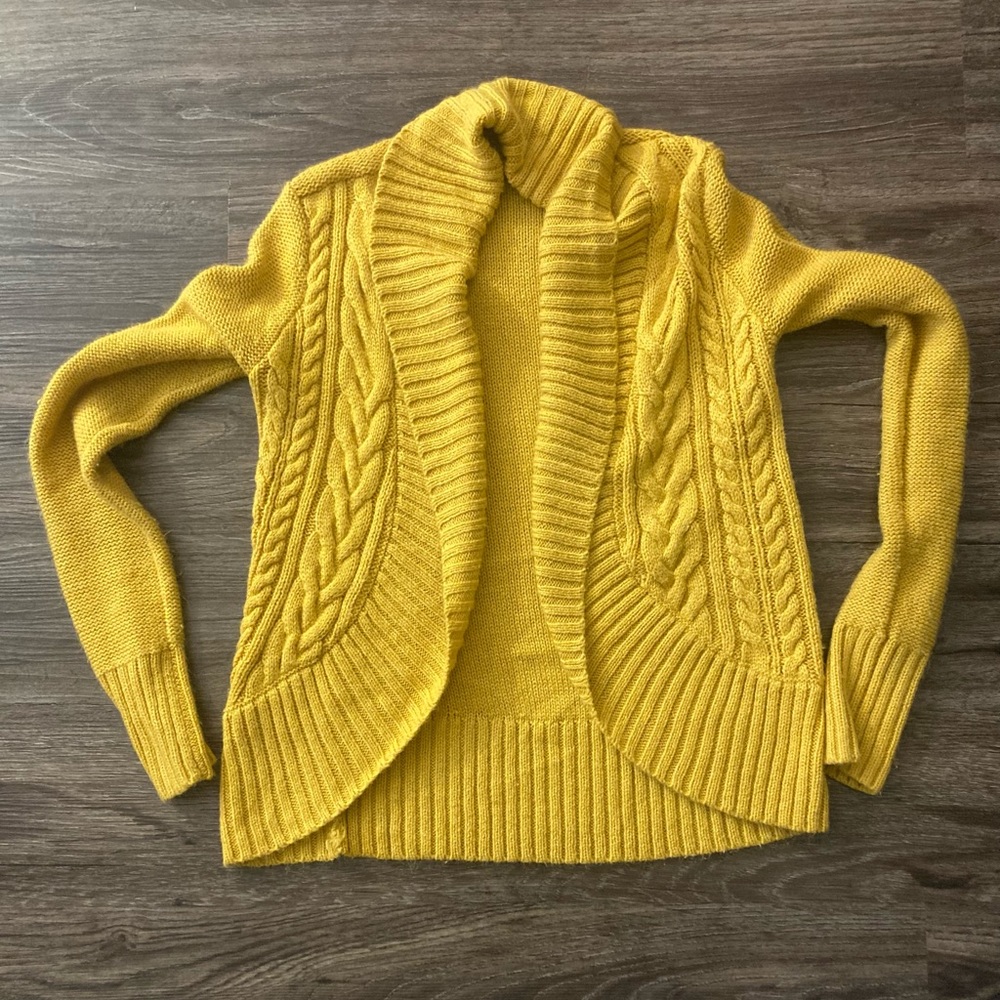 Mossimo Yellow Cable Knit Sweater